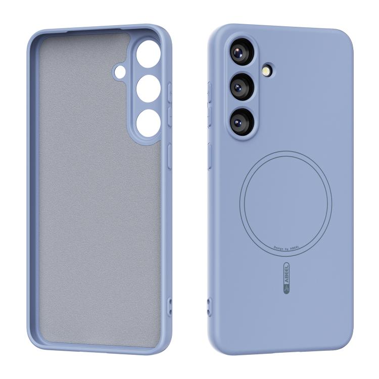 For Samsung Galaxy S25+ 5G ABEEL Skin-friendly Feel Magsafe Liquid Silicone Phone Case(Sky Blue)