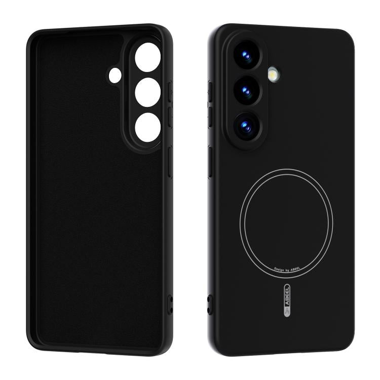 For Samsung Galaxy S26+ 5G ABEEL Skin-friendly Feel Magsafe Liquid Silicone Phone Case(Black)