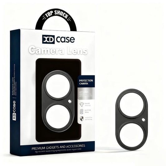 For iPhone 17 XDcase Titanium Alloy Hollow Camera Lens Protector(Black)