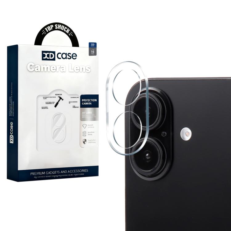 For iPhone 16 / 16 Plus XDcase Transparent Integrated Tempered Glass Camera Film