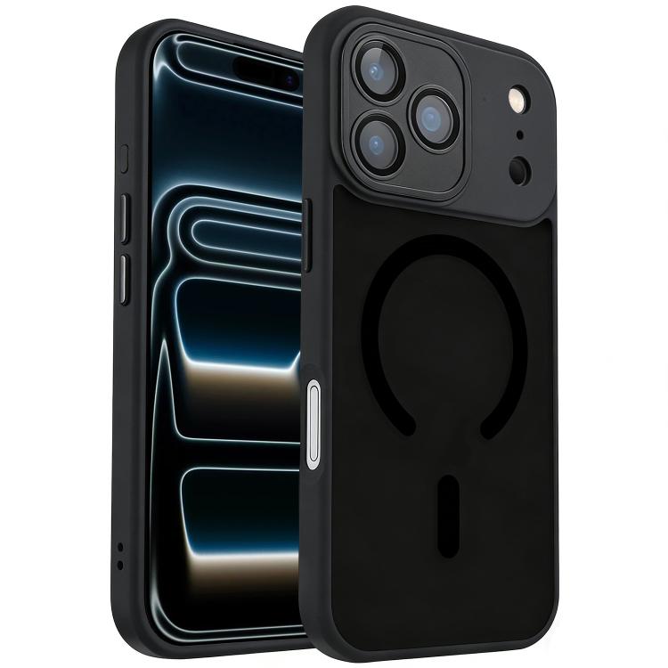 For iPhone 17 Pro Max XDcase Skin Feel Magnetic Frosted Phone Case with Lens Film(Black)