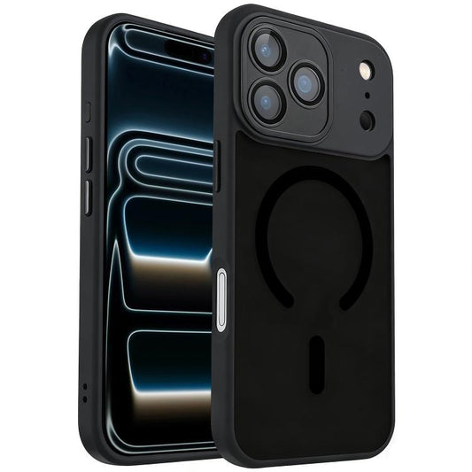 For iPhone 17 Pro Max XDcase Skin Feel Magnetic Frosted Phone Case with Lens Film(Black)