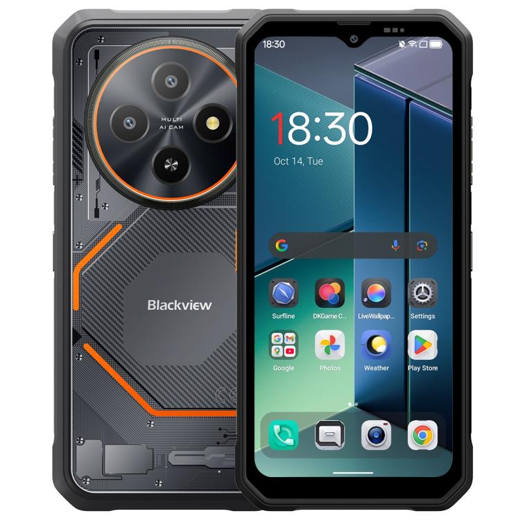 [HK Warehouse] Blackview FORT 2 Rugged Phone, 8GB+256GB, 6.56 inch Android 15 MediaTek MT6769V/CB Helio G81 Octa Core, Network: 4G, OTG, NFC (Black)