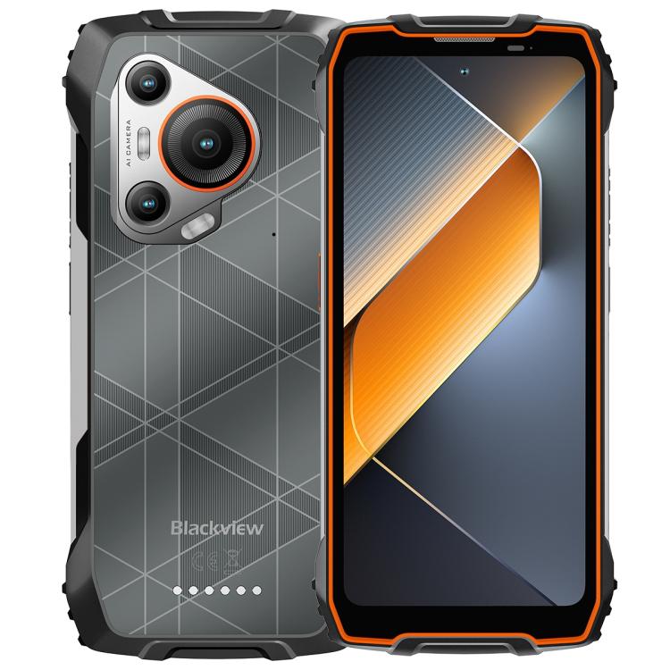 [HK Warehouse] Blackview BL7000 Rugged Phone, 8GB+512GB, 6.78 inch Android 15 MediaTek Dimensity 6300 Octa Core, Network: 5G, NFC, OTG (Orange)