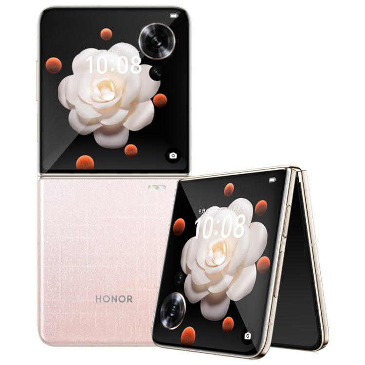 Honor Magic V Flip, 12GB+256GB, 6.8 inch + 4.0 inch Screen MagicOS 8.0 Snapdragon 8+ Gen 1 Octa Core, Network: 5G, NFC, OTG (Pink)