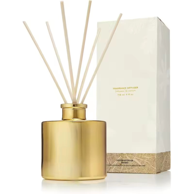 Luxury Gold Reed Diffuser | Winter Pine & Cedarwood Home Fragrance (118ml)