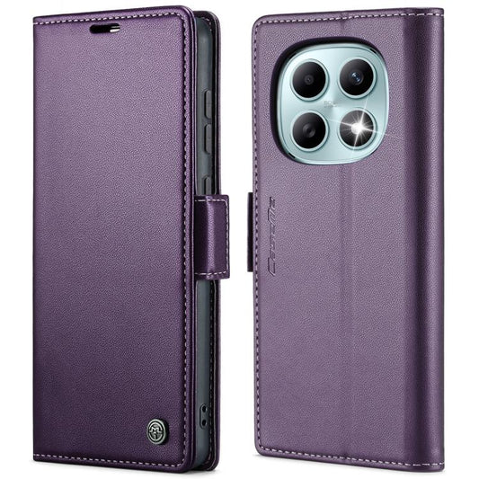 For Redmi Note 15 4G / 5G Global 164mm CaseMe 023 Butterfly Buckle Litchi Texture RFID Anti-theft Leather Phone Case(Purple)