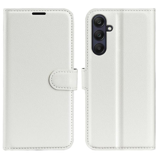 For Samsung Galaxy A26 5G Litchi Texture Horizontal Flip Leather Phone Case with Holder(White)