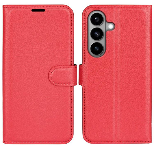 For Samsung Galaxy S26 5G Litchi Texture Horizontal Flip Leather Phone Case with Holder(Red)
