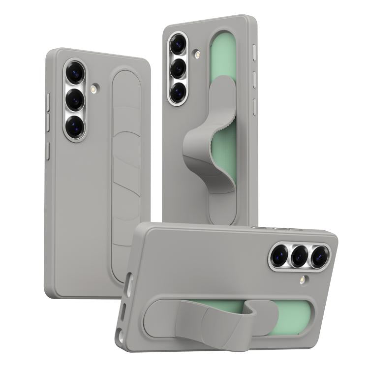 For Samsung Galaxy S26 5G Intelligent Control Button Wristband Phone Case(Titanium Gunmetal)