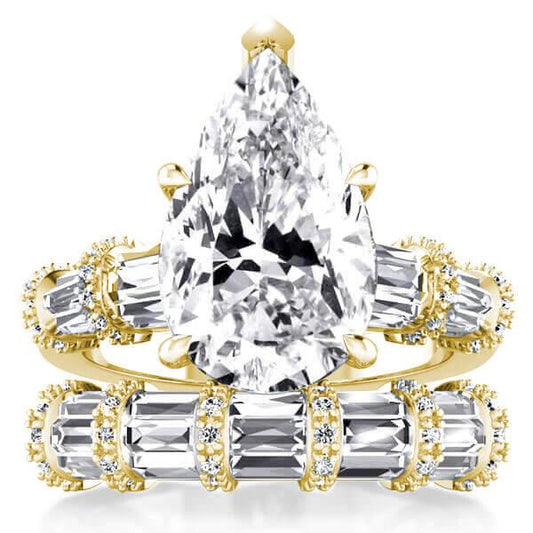 Golden Ribbon Design Pear Bridal Set