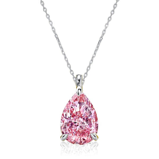 Italo Classic Pink Pendant Necklace Pink Sapphire Necklace