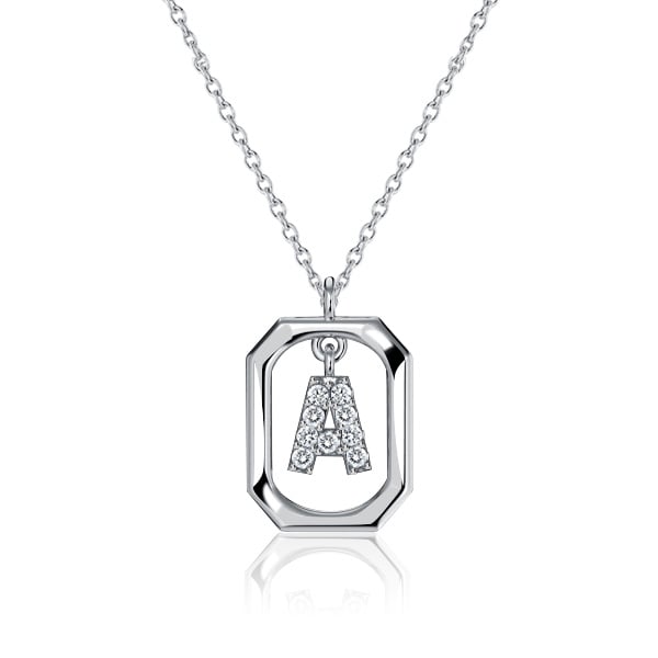 Italo Initial Personalized Dangling Letter Initial Pendant For Women