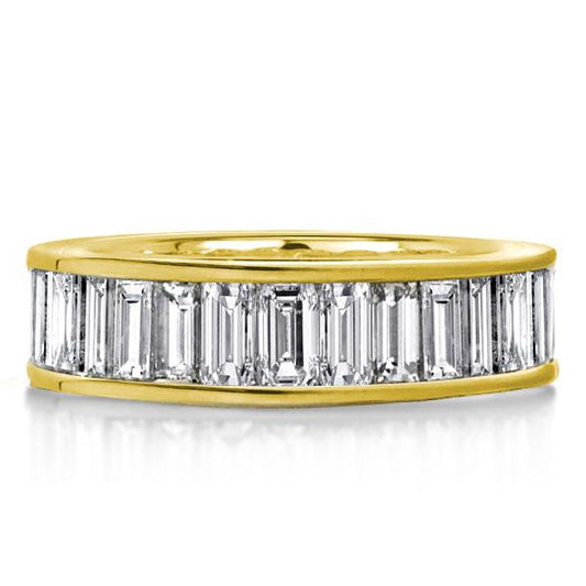 Eternity Golden Baguette Cut Wedding Band
